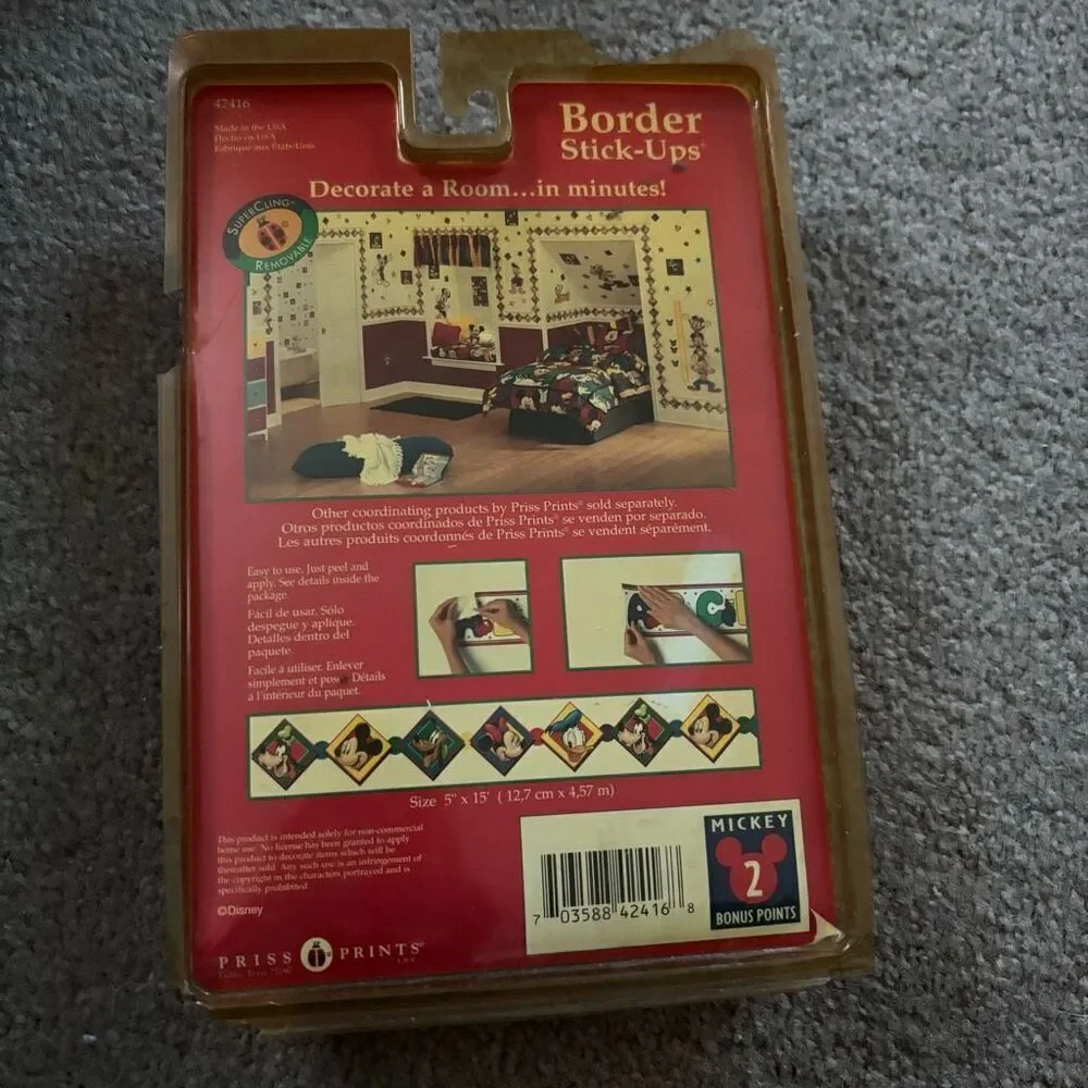 Mickey Mouse Mickey For Kids Border Stick-Ups 42416 *New*